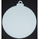 Round ball - White acrylic - 4"