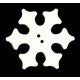 Button - Traditional snowflake 1" - Fibrex