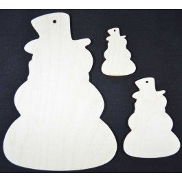 Bonhomme de neige en merisier 3mm