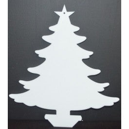 Christmas tree - White acrylic - 10"