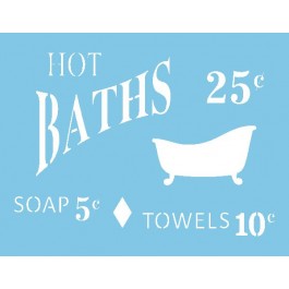 ST-063 - Stencil - Bath at 25¢