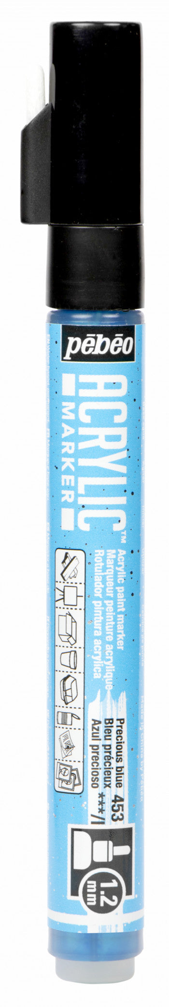 Acrylic Marker 1.2mm Pebeo      Bleu précieux - 453