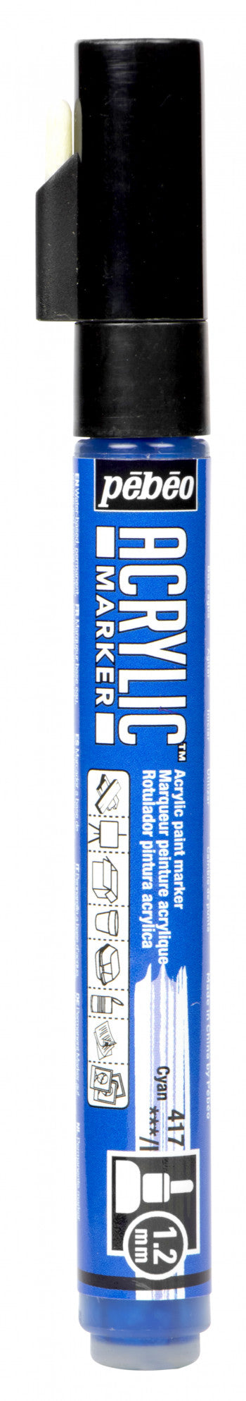 Acrylic Marker 1.2mm Pebeo     Cyan - 417