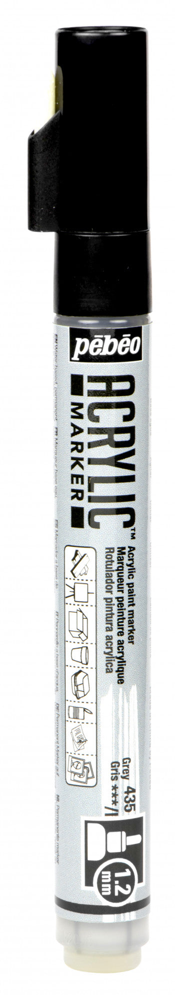 Acrylic Marker 1.2mm Pebeo    Gris