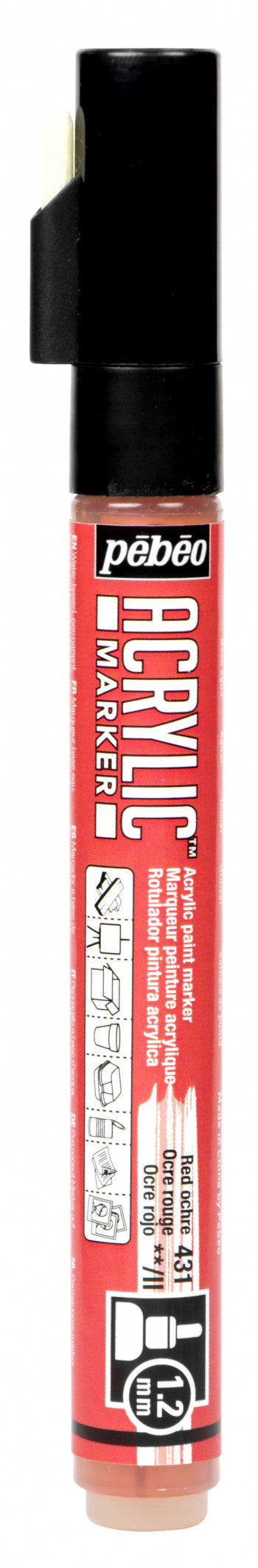 Acrylic Marker 1.2mm Pebeo      Ocre Rouge