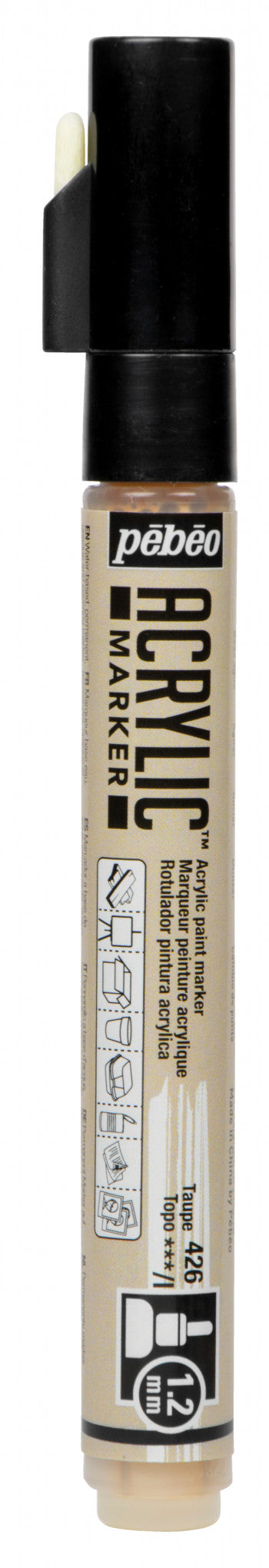 Acrylic Marker 1.2mm Pebeo    Taupe