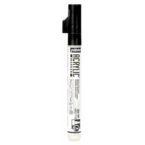 Acrylic Marker 4mm Pebeo   Blanc