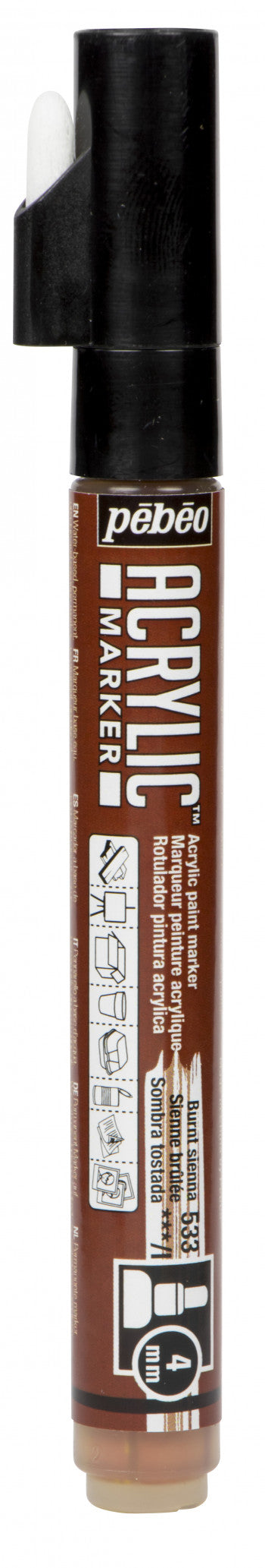 Acrylic Marker 4mm Pebeo      Sienne brulée