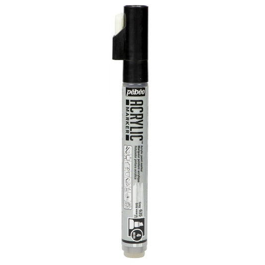 Acrylic Marker 4mm biseauté Pebeo    Gris