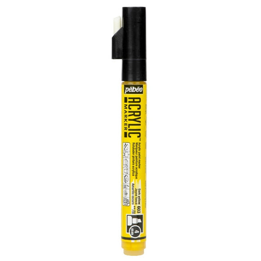 Acrylic Marker 4mm biseauté Pebeo       Jaune foncé - 503