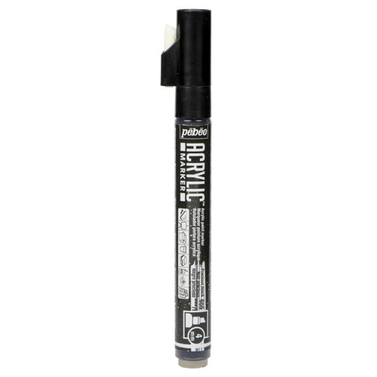 Acrylic Marker 4mm biseauté Pebeo     Noir précieux - 555