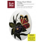 Papillon et fleur (inclus oval en plexis)